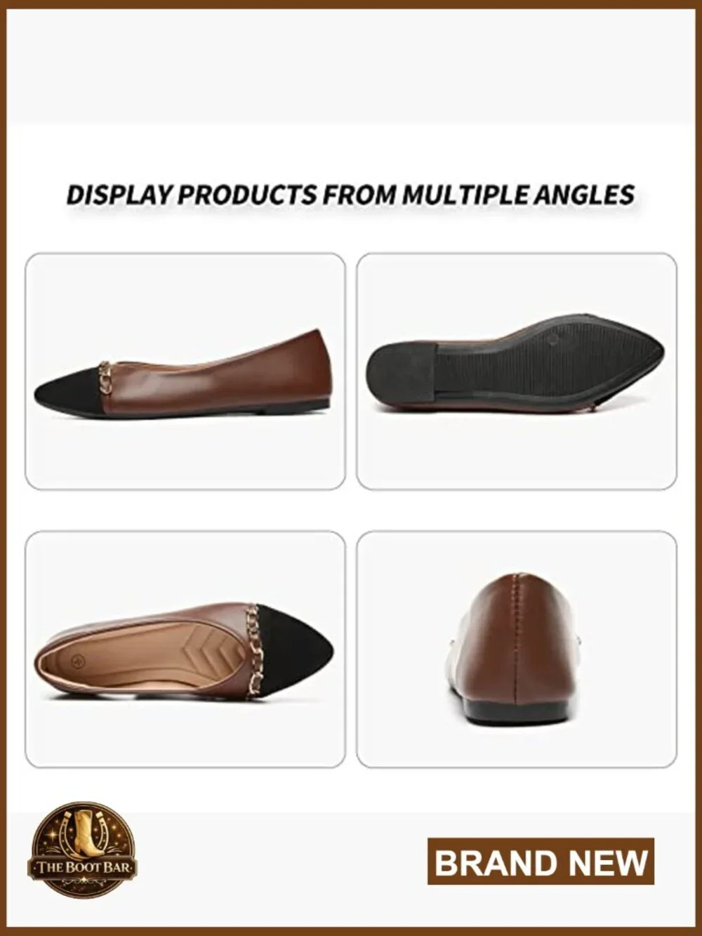 Pointed Toe Ballet Flats with Memory Foam Insole, Faux Suede, Dress Shoes